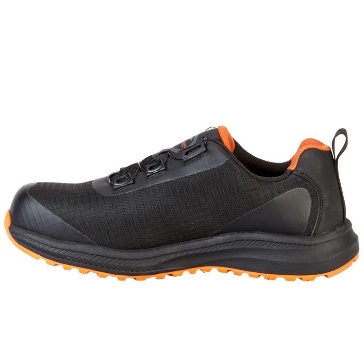 Полуботинки Футгард с системой быстрой шнуровки, цв. чёрно-оранжевый, КП, ЭВА/Резина