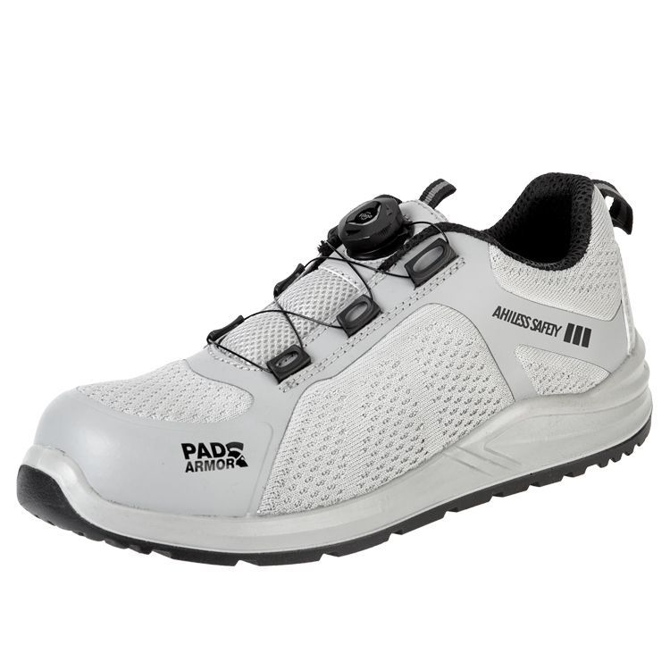 Полуботинки Капер с системой быстрой шнуровки, цв. светло-серый, КП, ПУ/ПУ