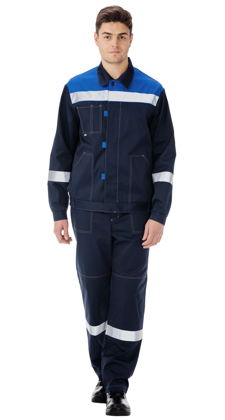 Костюм мужской рабочий Тимбер РФ синий-василек с ПК