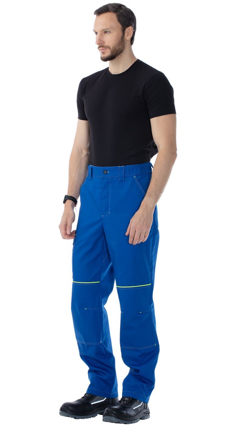 Брюки мужские рабочие "Подряд" цв. васильковый цена