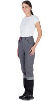 Брюки женские рабочие летние для ИТР 'Виват' NEW серо-черно-красные