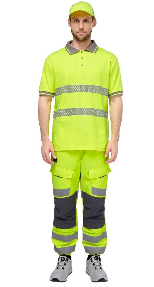 Футболка-поло сигнальная Фликер фл.-желтая