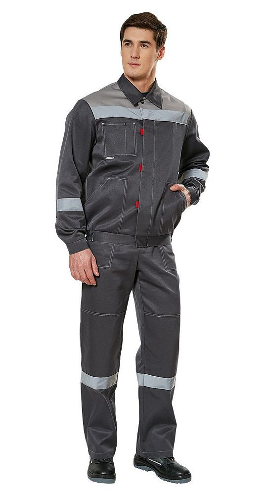 Костюм мужской рабочий летний Тимбер серый с ПК