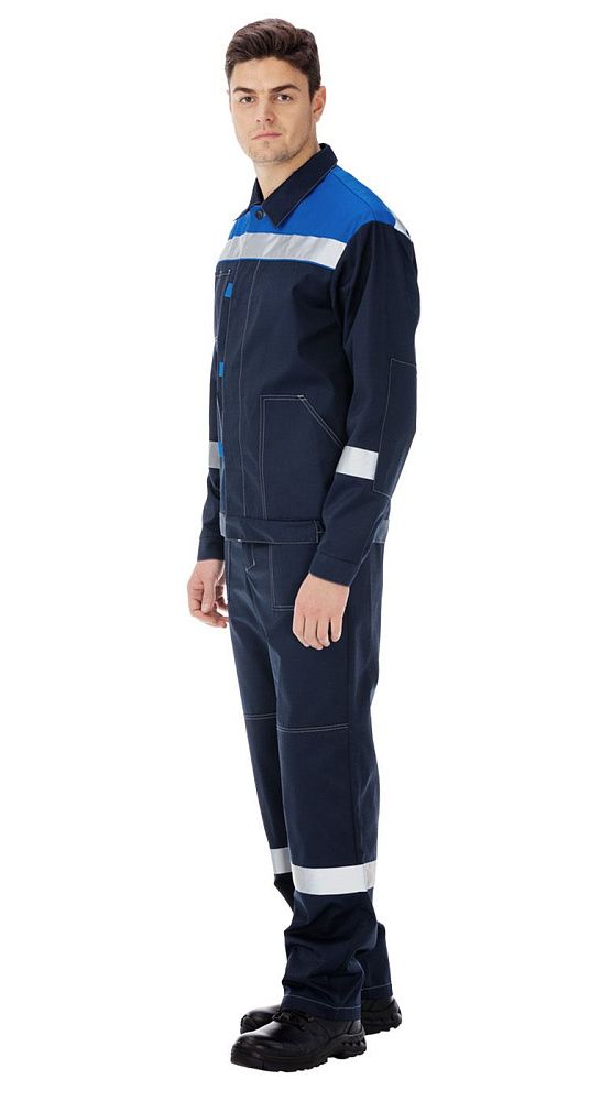 Костюм мужской рабочий  Тимбер РФ синий-василек с брюками